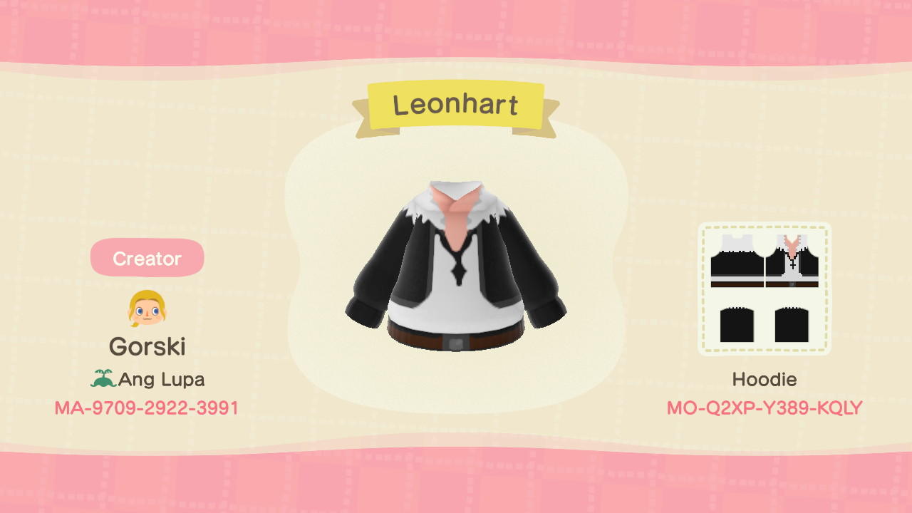 Animal Crossing Design Code: MO-Q2XP-Y389-KQLY Leonhart