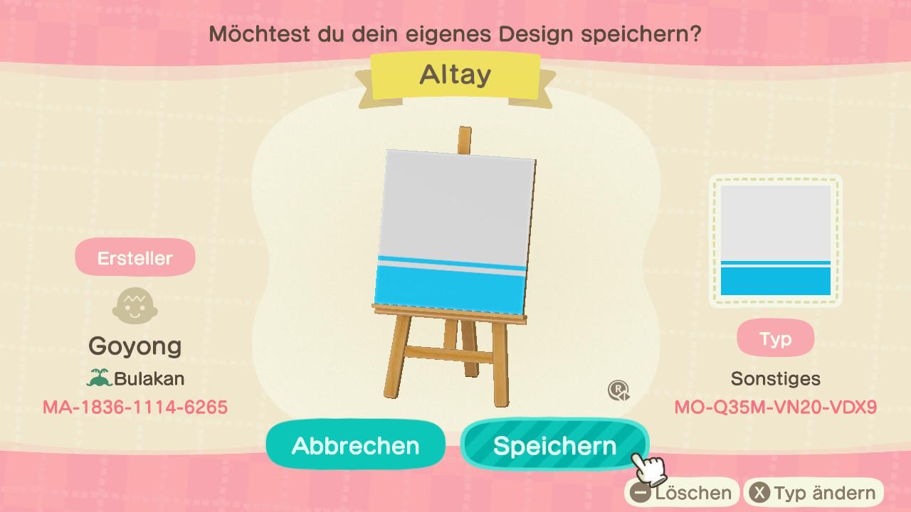 Animal Crossing Design Code: MO-Q35M-VN20-VDX9 Altai Republic