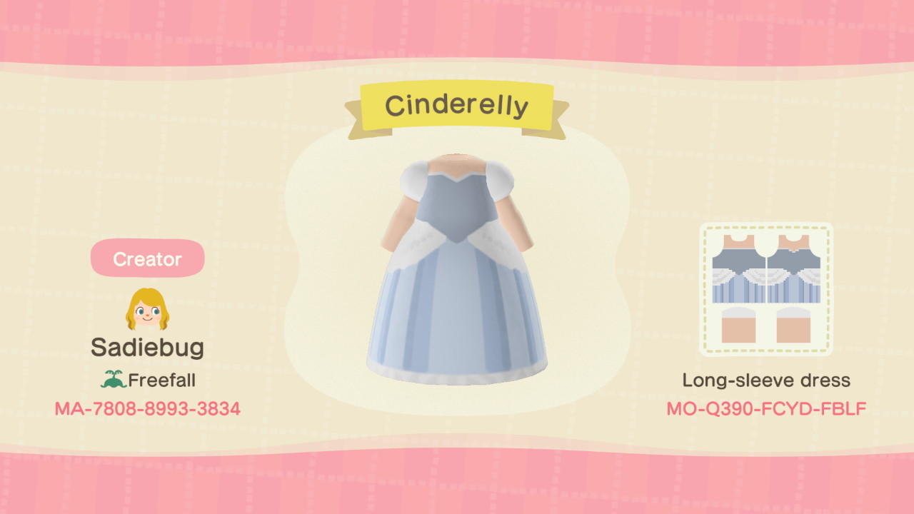 Animal Crossing Design Code: MO-Q390-FCYD-FBLF Disney Cinderella