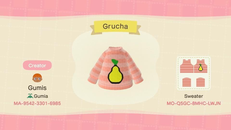 Animal Crossing Design Code: MO-Q5GC-8MHC-LWJN Grucha