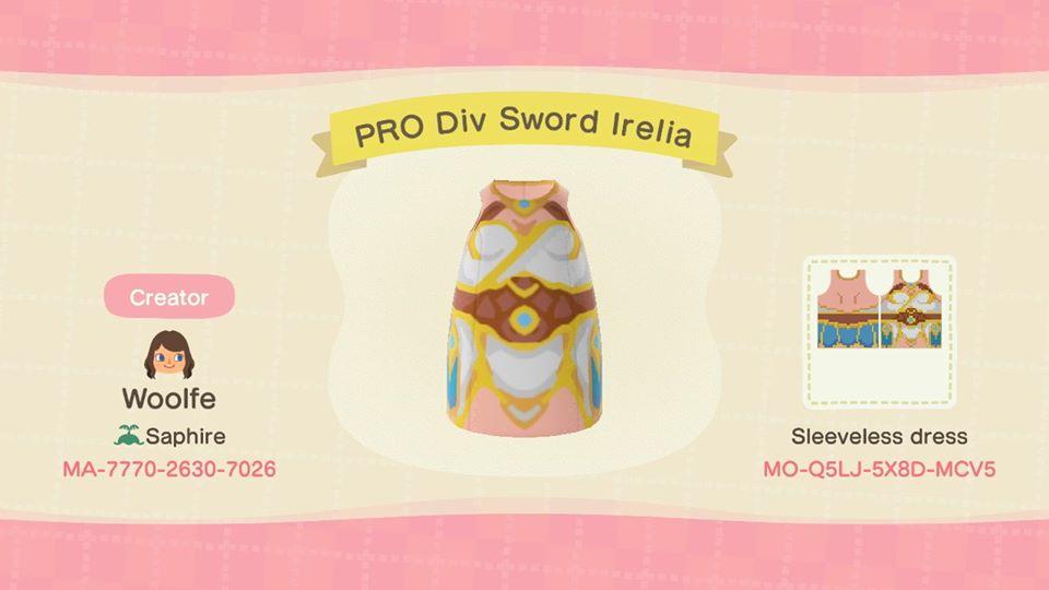 Animal Crossing Design Code: MO-Q5LJ-5X8D-MCV5 Pro Irelia Div Sword