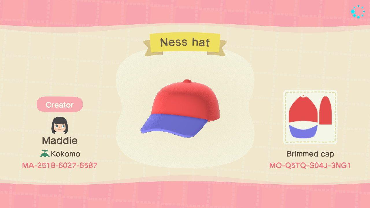 Animal Crossing Design Code: MO-Q5TQ-S04J-3NG1 Ness hat