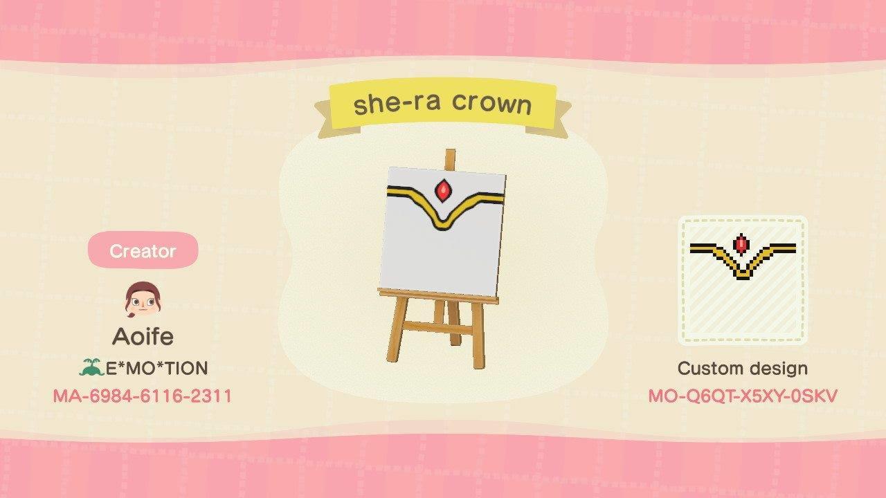 Animal Crossing Design Code: MO-Q6QT-X5XY-0SKV She Ra Crown