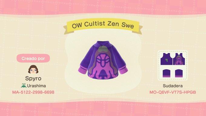 Animal Crossing Design Code: MO-Q6VF-VT7S-HPGB OW Cultist Zen