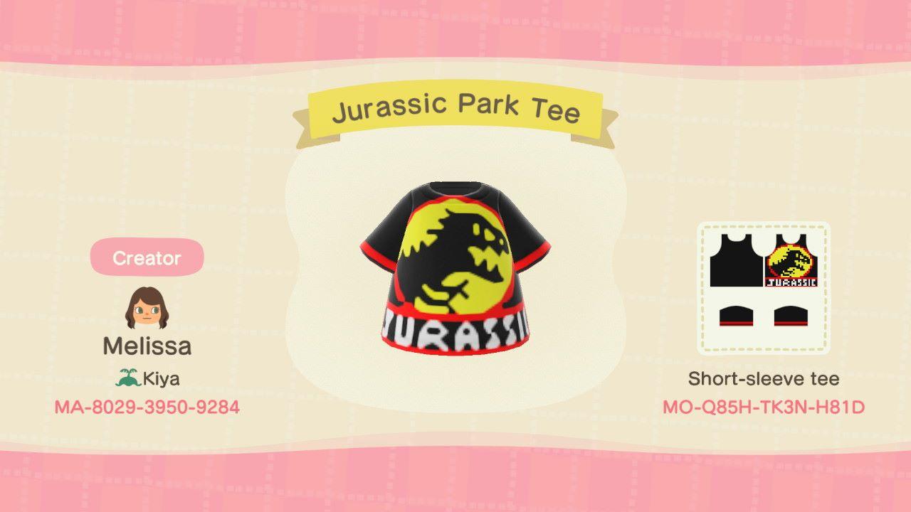 Animal Crossing Design Code: MO-Q85H-TK3N-H81D Jurassic Park Tee