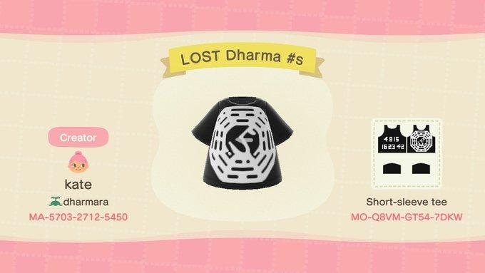 Animal Crossing Design Code: MO-Q8VM-GT54-7DKW LOST Dharma #s