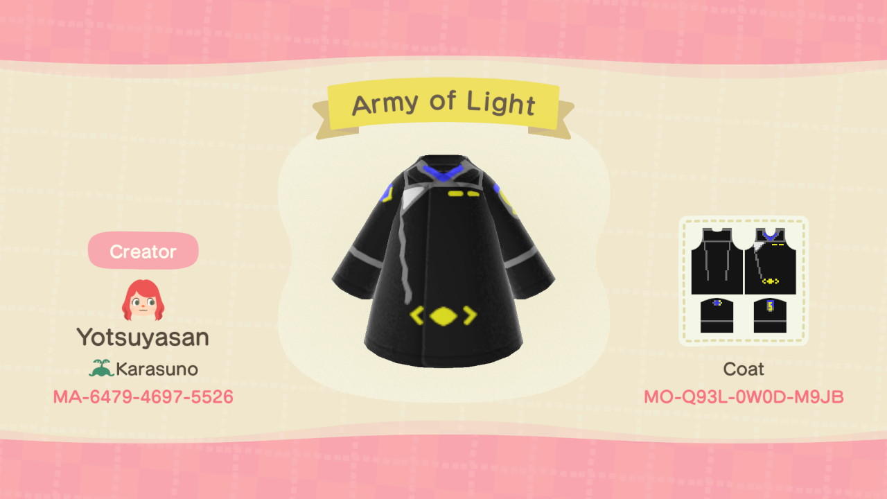 Animal Crossing Design Code: MO-Q93L-0W0D-M9JB Army of Light