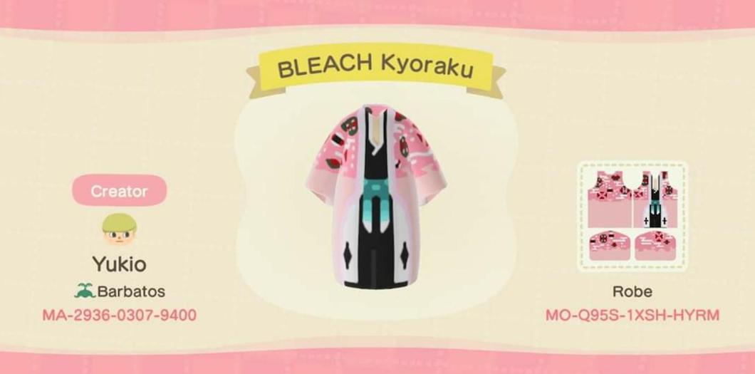 Animal Crossing Design Code: MO-Q95S-1XSH-HYRM BLEACH Kyoraku