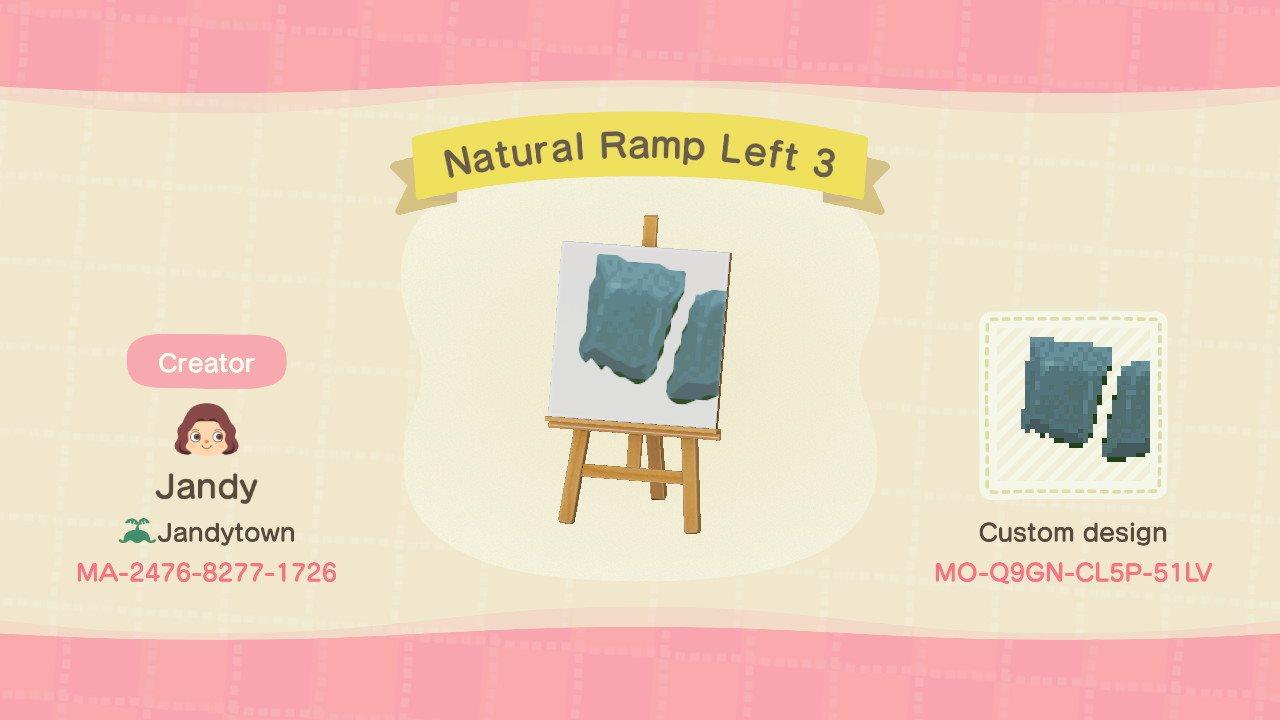 Animal Crossing Design Code: MO-Q9GN-CL5P-51LV Natural Ramp Left 3
