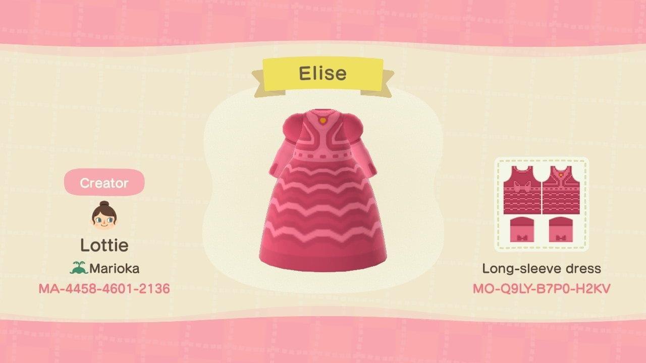 Animal Crossing Design Code: MO-Q9LY-B7P0-H2KV Elise