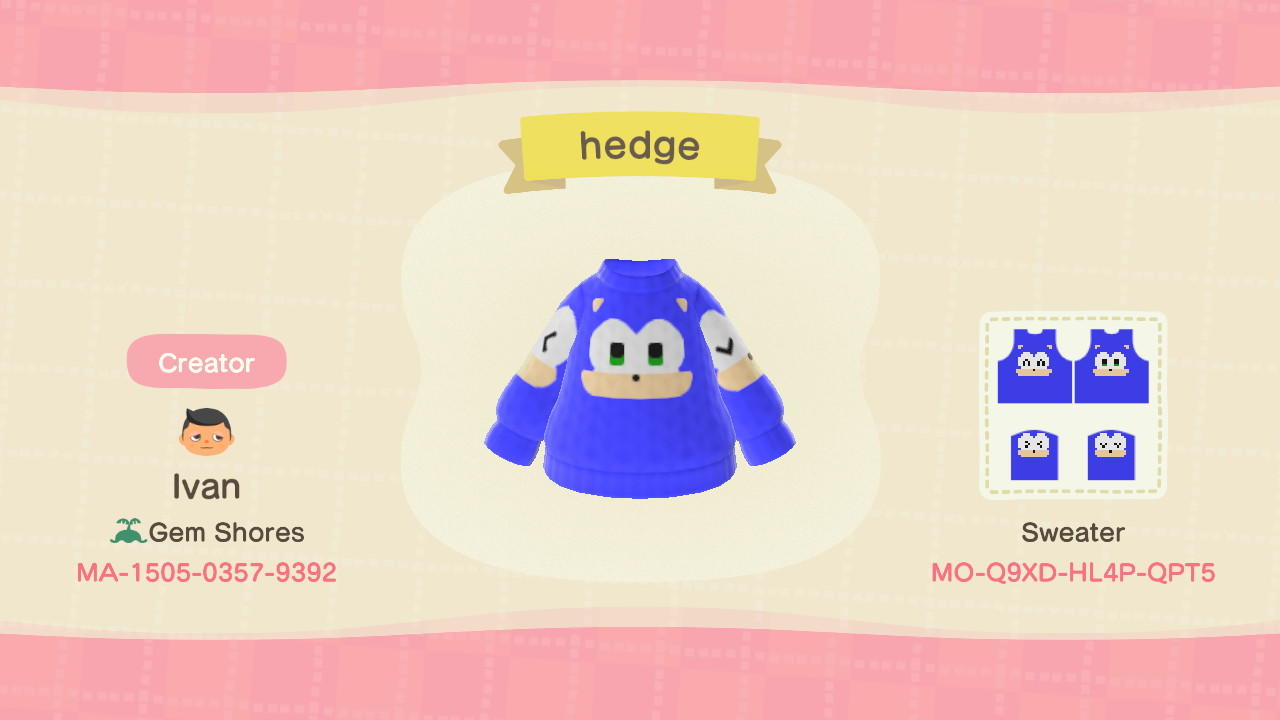 Animal Crossing Design Code: MO-Q9XD-HL4P-QPT5 hedge
