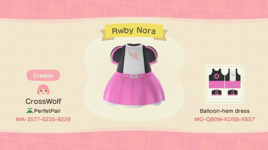 Animal Crossing Design Code: MO-QB0W-KD5B-X8S7 RWBY Nora