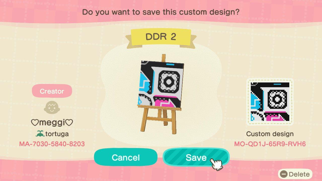 Animal Crossing Design Code: MO-QD1J-65R9-RVH6 DDR 2