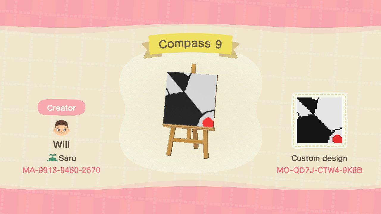Animal Crossing Design Code: MO-QD7J-CTW4-9K6B Compass 9