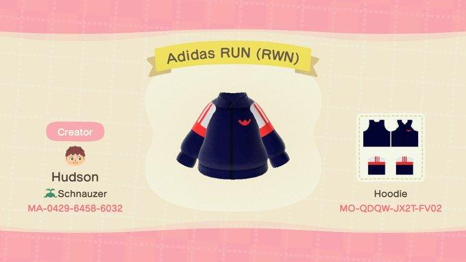 Animal Crossing Design Code: MO-QDQW-JX2T-FV02 Adidas RUN (RWN)