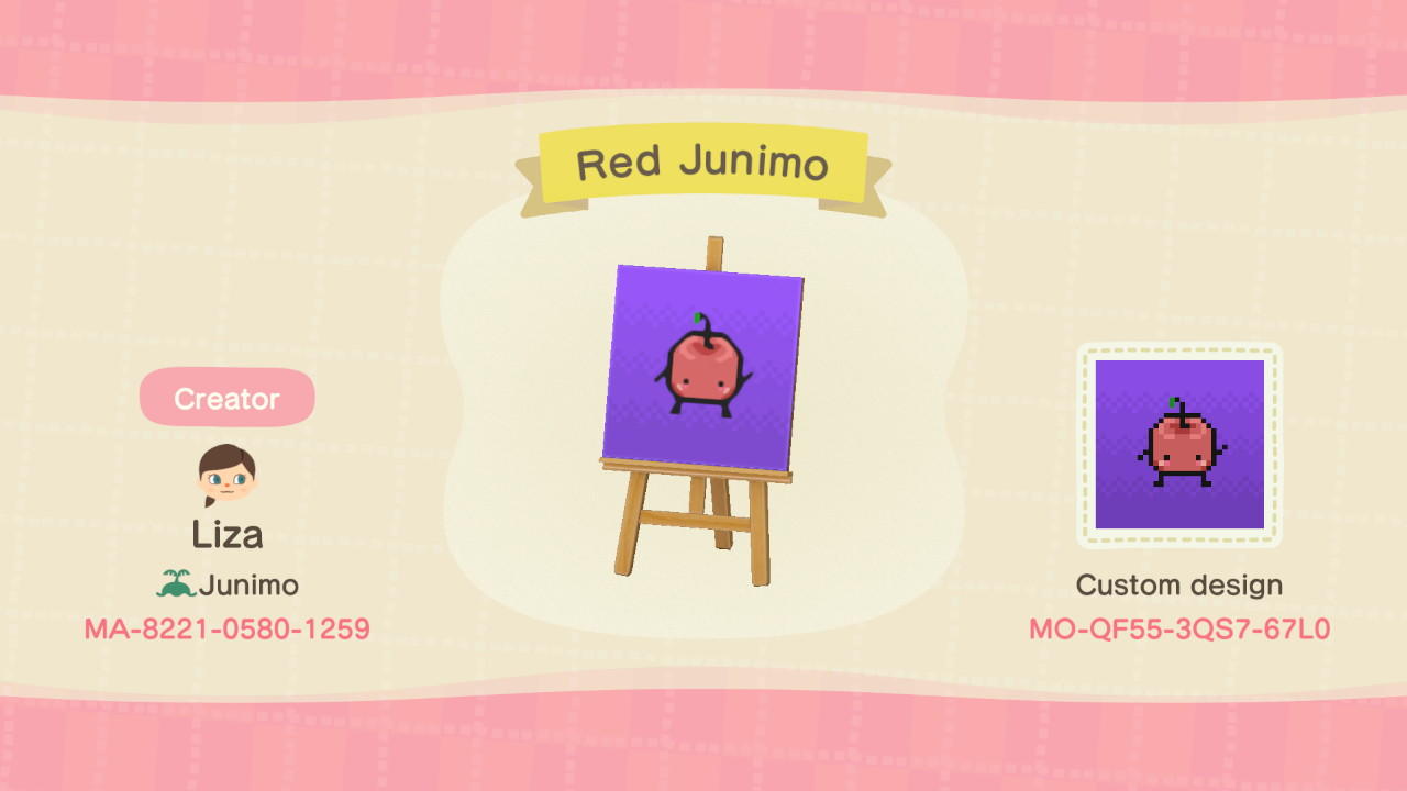 Animal Crossing Design Code: MO-QF55-3QS7-67L0 Junimo Flag