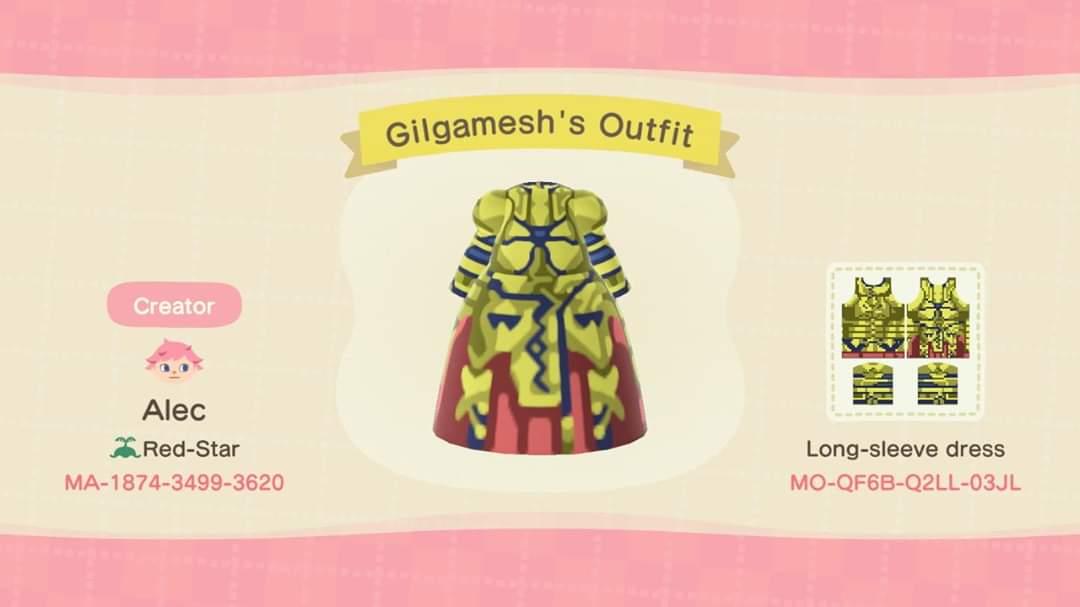 Animal Crossing Design Code: MO-QF6B-Q2LL-03JL Gilgamesh