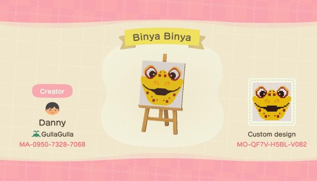 Animal Crossing Design Code: MO-QF7V-H5BL-V082 Binya Binya