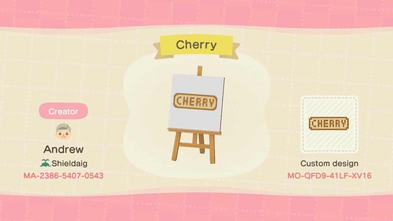 Animal Crossing Design Code: MO-QFD9-41LF-XV16 Cherry