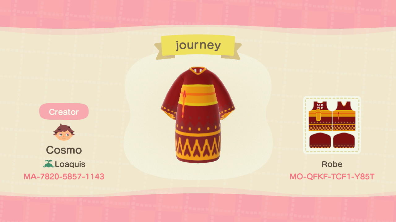 Animal Crossing Design Code: MO-QFKF-TCF1-Y85T journey