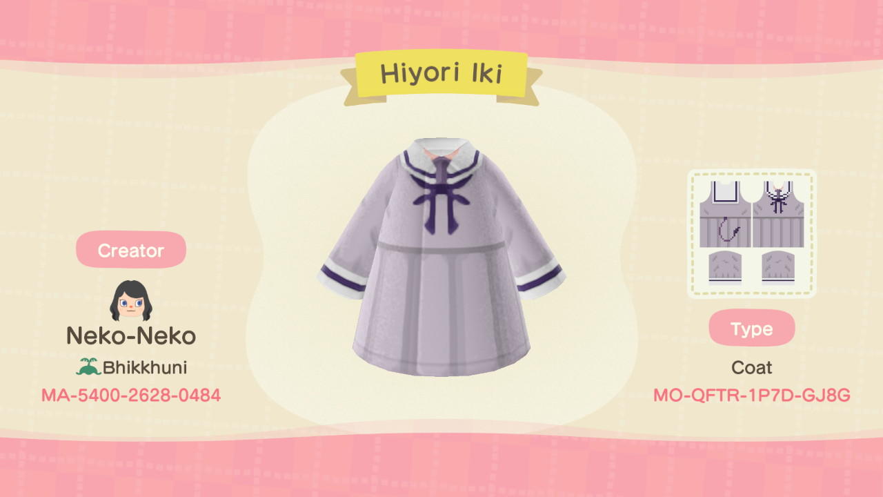 Animal Crossing Design Code: MO-QFTR-1P7D-GJBG Hiyori (Noragami)
