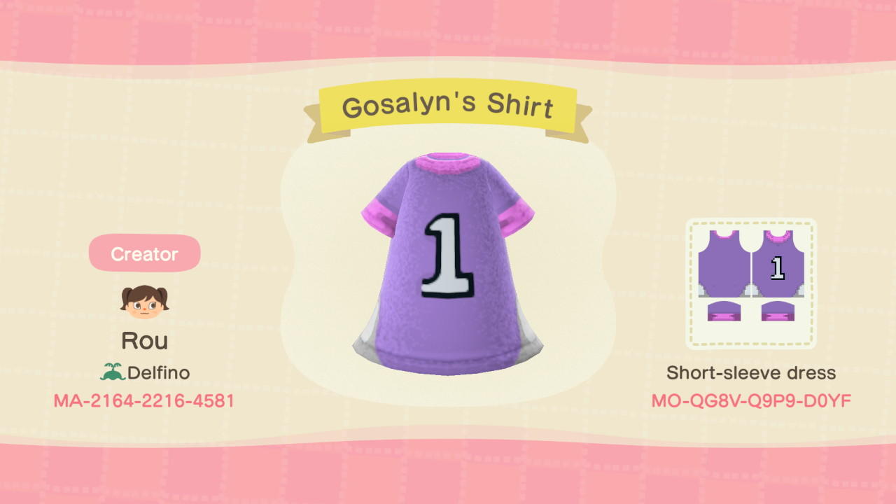 Animal Crossing Design Code: MO-QG8V-Q9P9-D0YF Gosalyn Darkwing