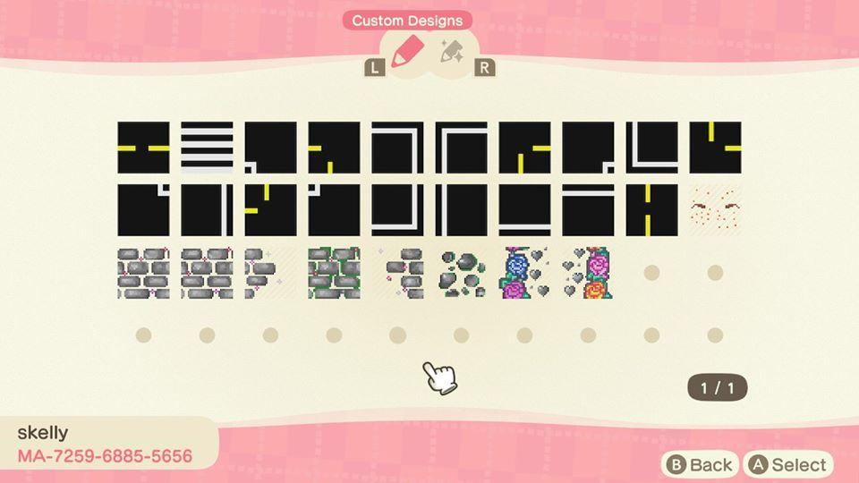 Animal Crossing Design Code: MO-QGK0-CXP3-Y15V Street Pathways