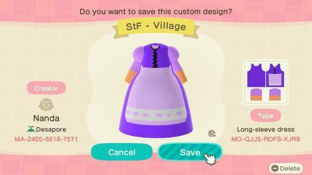 Animal Crossing Design Code: MO-QJJ5-RDFS-XRJG Sofia The First