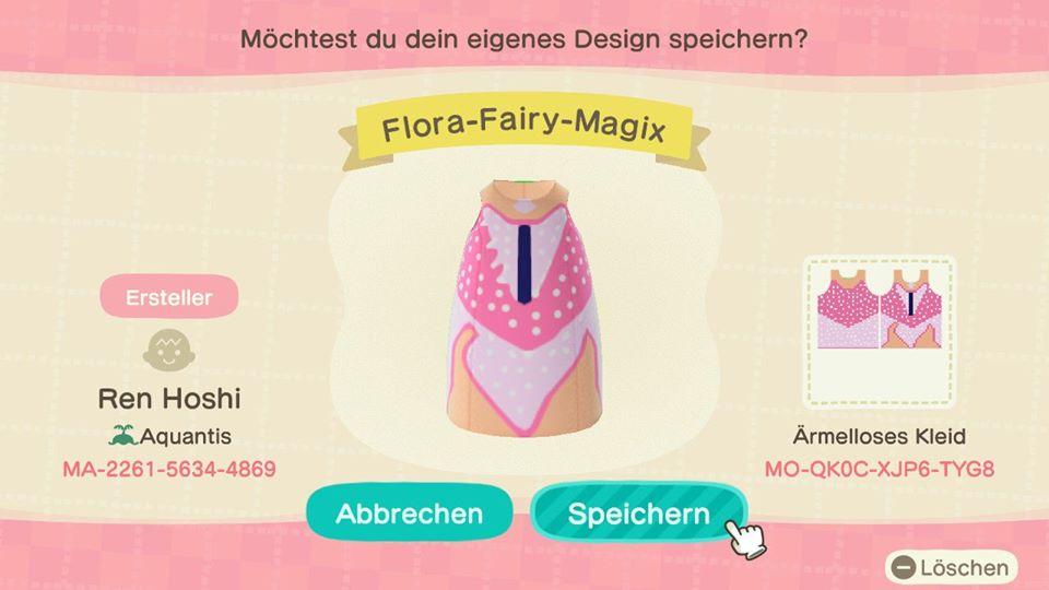 Animal Crossing Design Code: MO-QK0C-XJP6-TYG8 Flora-Fairy-Magix