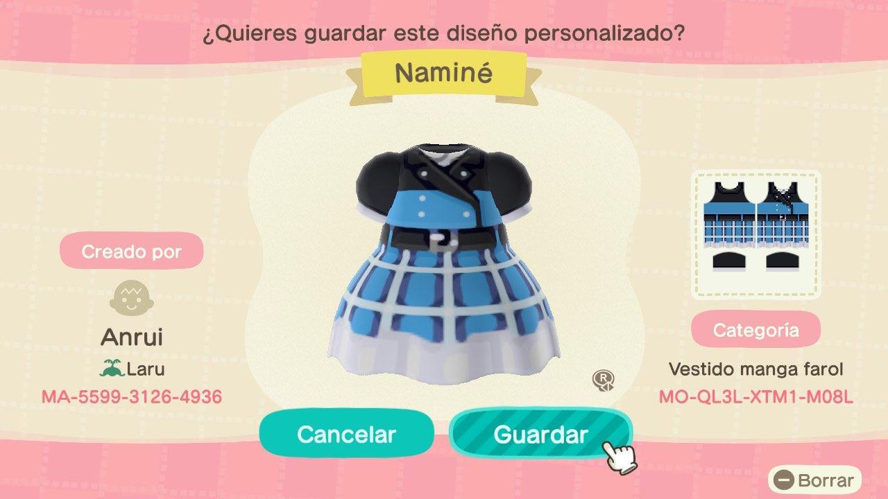 Animal Crossing Design Code: MO-QL3L-XTM1-M08L KH (Fan) - Naminé