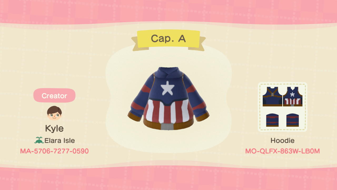 Animal Crossing Design Code: MO-QLFX-863W-LB0M Cap. A