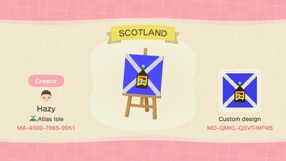 Animal Crossing Design Code: MO-QMKL-QSVT-WP4B SCOTLAND