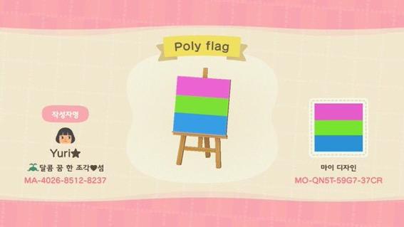 Animal Crossing Design Code: MO-QN5T-59GT-37CR Poly flag