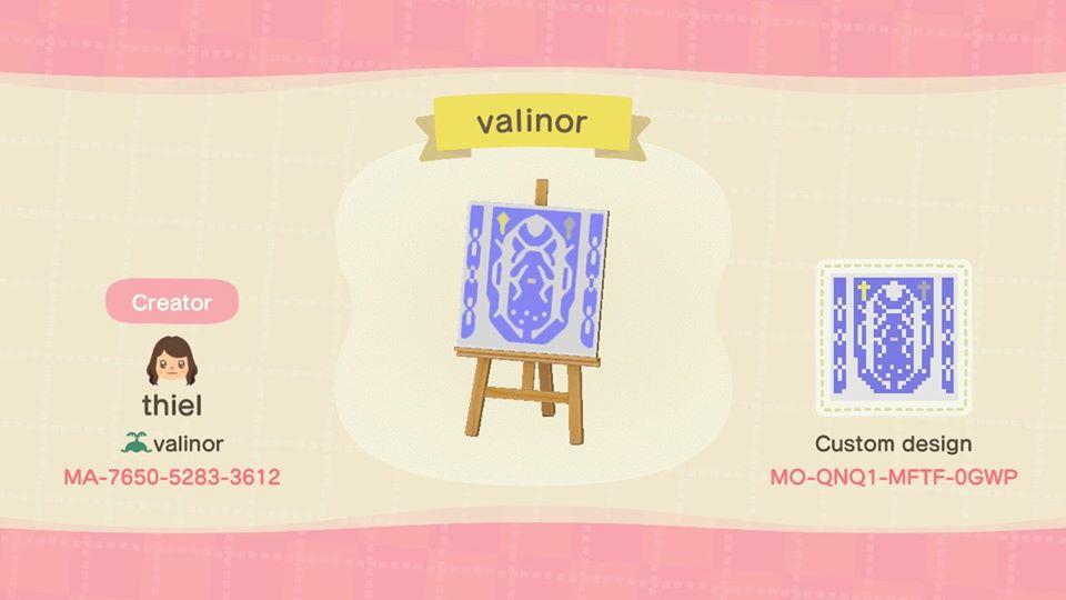 Animal Crossing Design Code: MO-QNQ1-MFTF-0GWP valinor flag