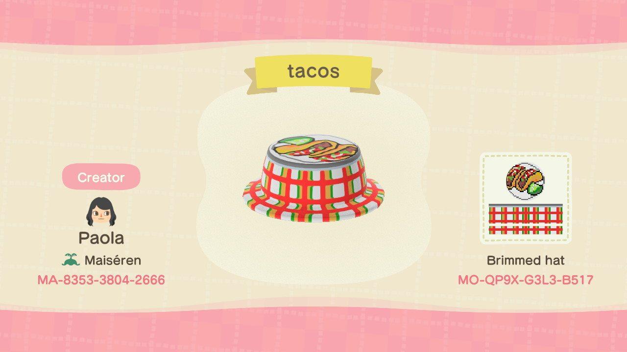 Animal Crossing Design Code: MO-QP9X-G3L3-B517 tacos