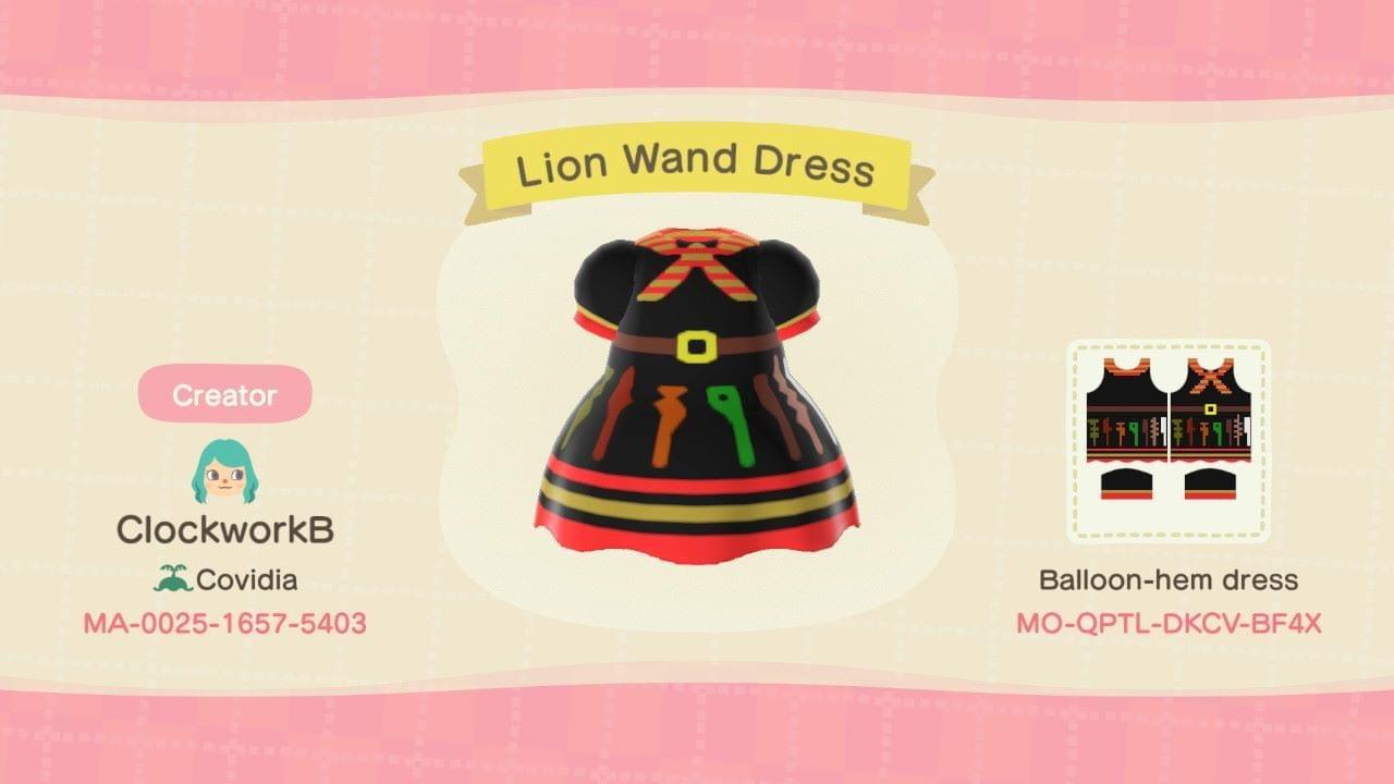 Animal Crossing Design Code: MO-QPTL-DKCV-BF4X Gryffindor Wand Dres