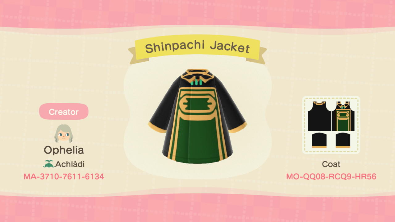 Animal Crossing Design Code: MO-QQ08-RCQ9-HR56 Shinpachi Hakuoki