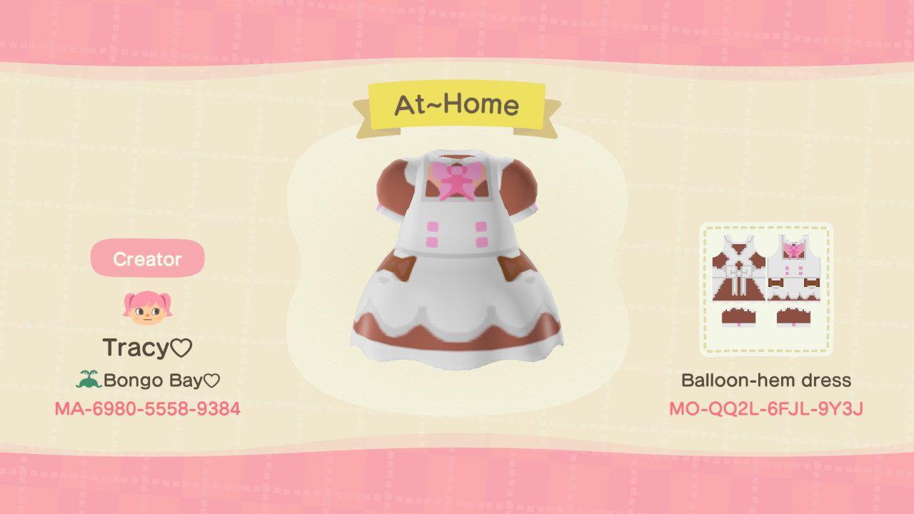 Animal Crossing Design Code: MO-QQ2L-6FJL-9Y3J At Home Maid Dress