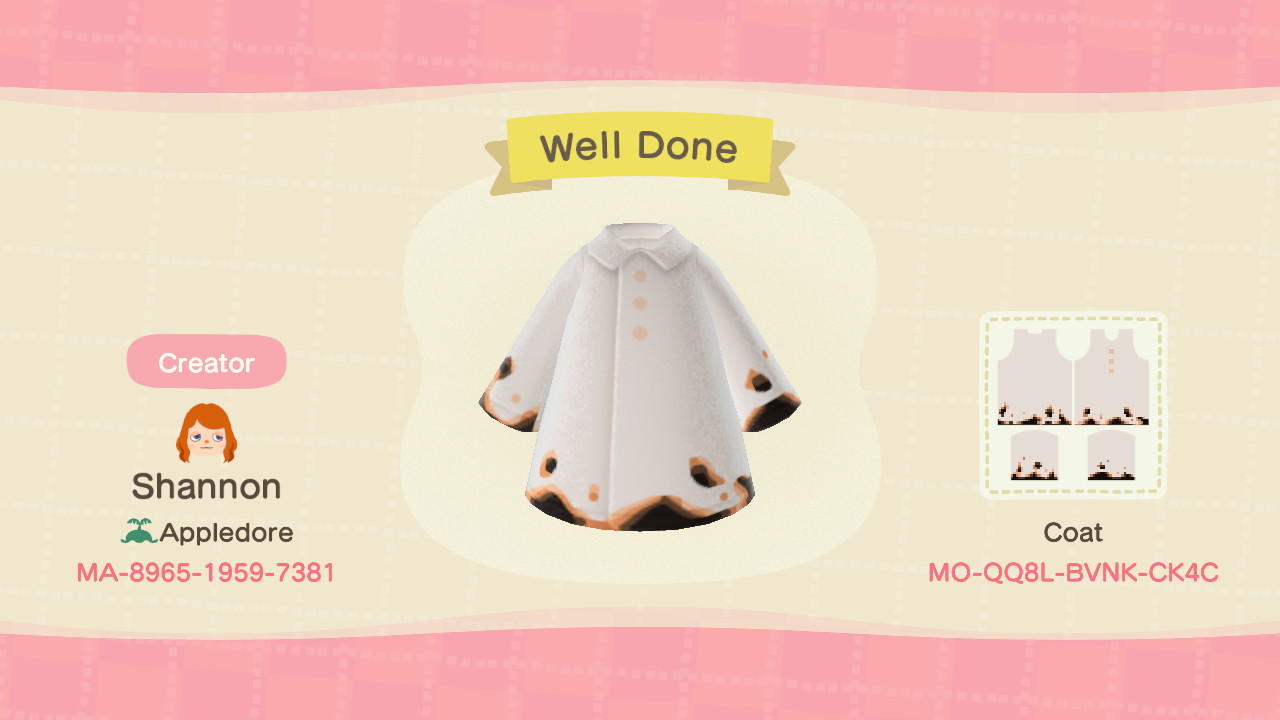 Animal Crossing Design Code: MO-QQ8L-BVNK-CK4C Well Done