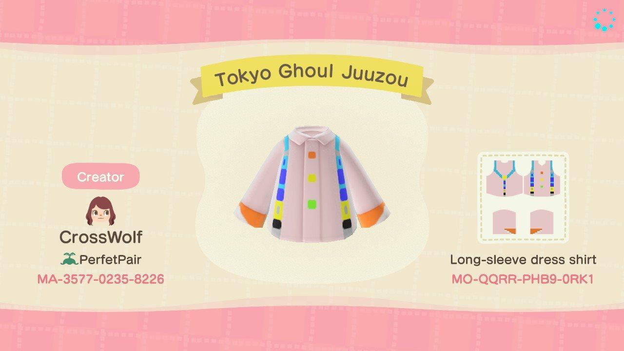 Animal Crossing Design Code: MO-QQRR-PHB9-0RK1 Tokyo Ghoul Juuzou