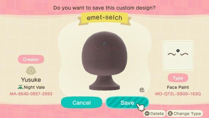 Animal Crossing Design Code: MO-QT2L-S9G0-163Q Emet-Selch Eyebrows
