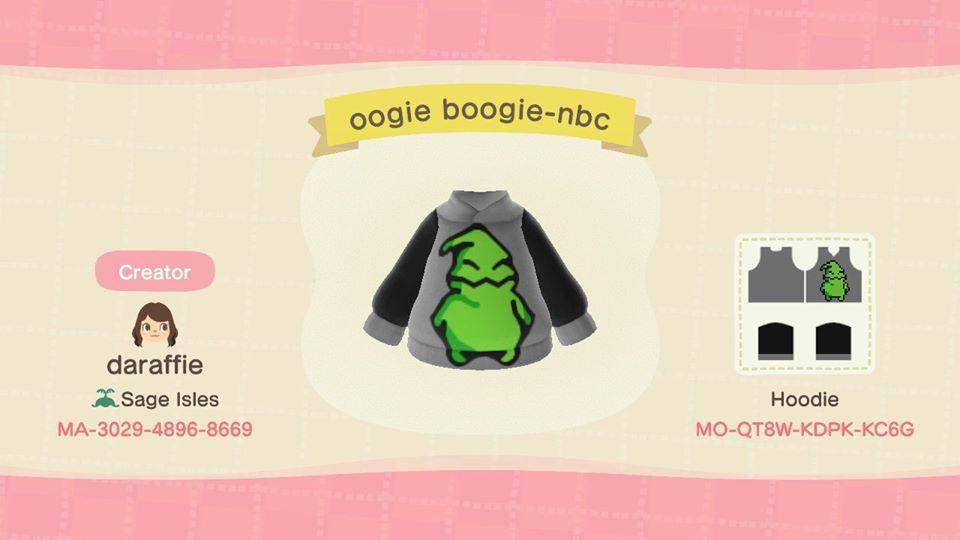 Animal Crossing Design Code: MO-QT8W-KDPK-KC6G oogie boogie-nbc