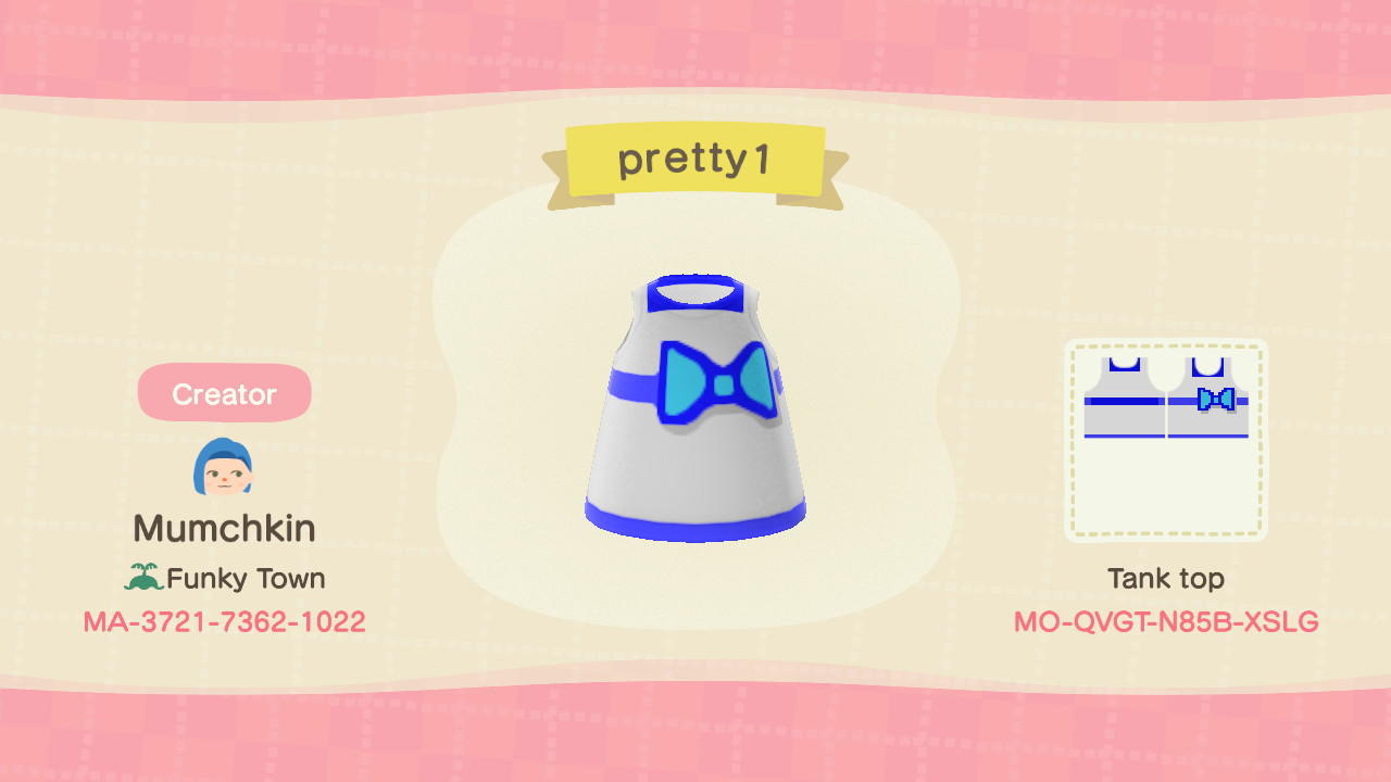 Animal Crossing Design Code: MO-QVGT-N85B-XSLG pretty1