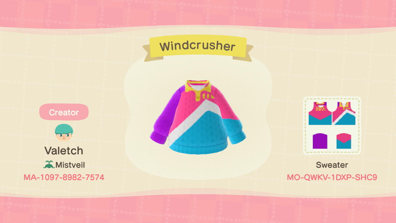 Animal Crossing Design Code: MO-QWKV-1DXP-SHC9 Windcrusher