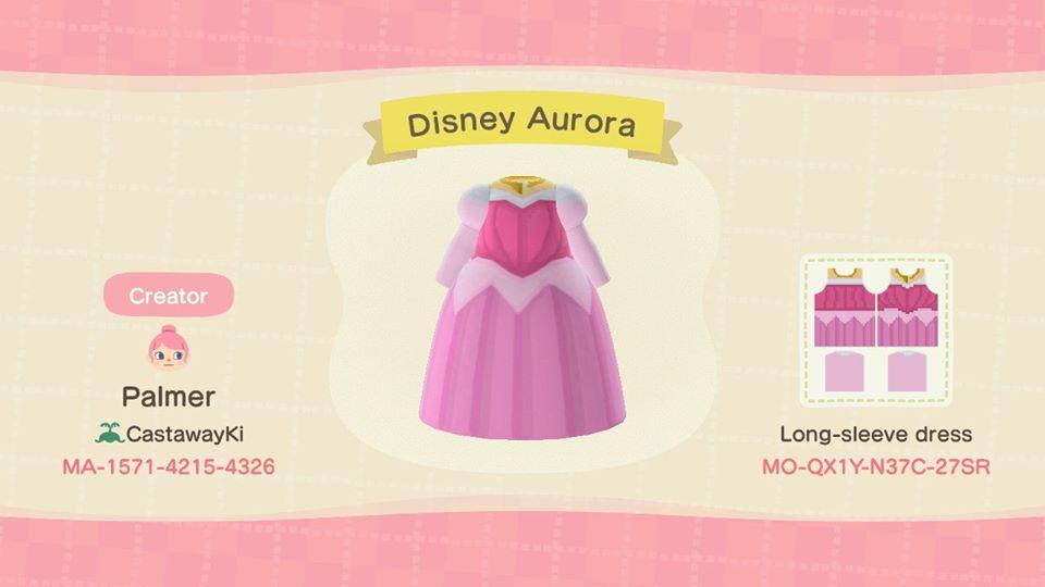 Animal Crossing Design Code: MO-QX1Y-N37C-27SR Disney Aurora