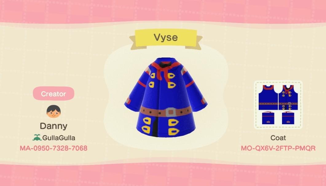 Animal Crossing Design Code: MO-QX6V-2FTP-PMQR Vyse