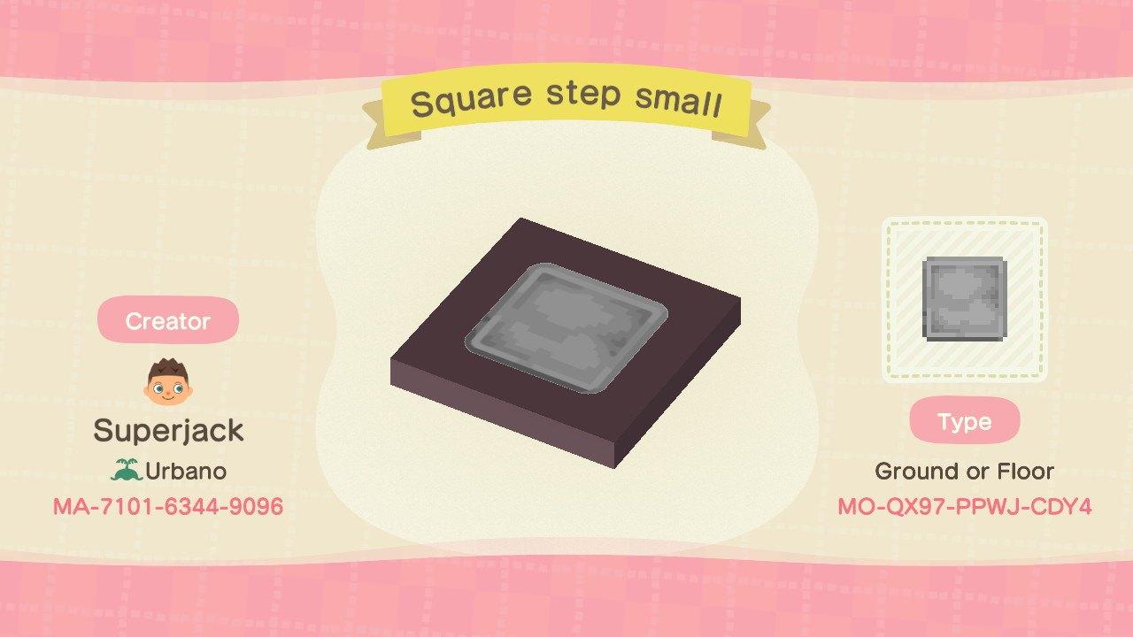 Animal Crossing Design Code: MO-QX97-PPWJ-CDY4 Square Step Small