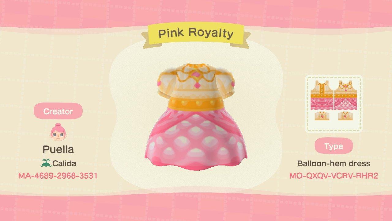 Animal Crossing Design Code: MO-QXQV-VCRV-RHR2 Pink Royalty