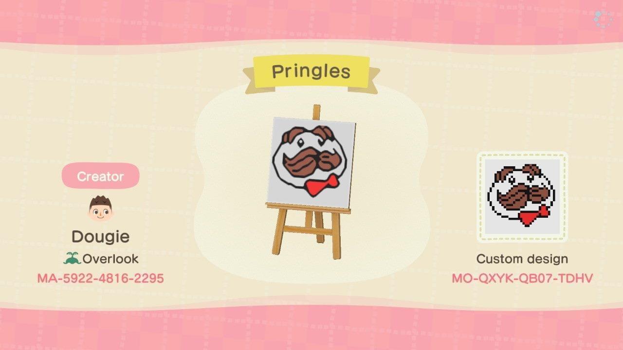 Animal Crossing Design Code: MO-QXYK-QB07-TDHV Pringles