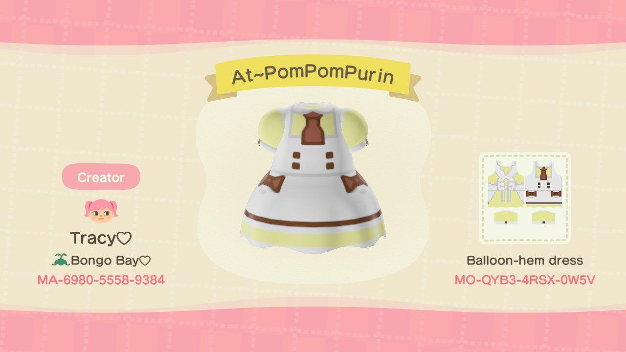 Animal Crossing Design Code: MO-QYB3-4RSX-0W5V At Home PomPomPurin